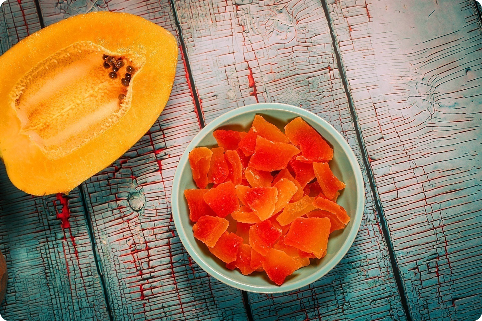 soft dried papaya