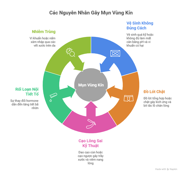 5 nguyên nhân phổ biến gây mọc mụn ở vùng kín ở phụ nữ