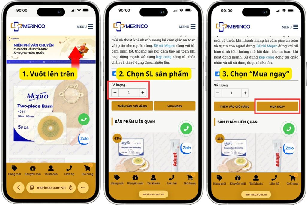 Hướng dẫn mua hàng hậu môn nhân tạo