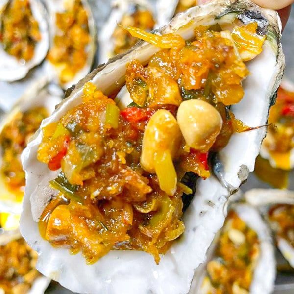 Hàu nướng mỡ hành