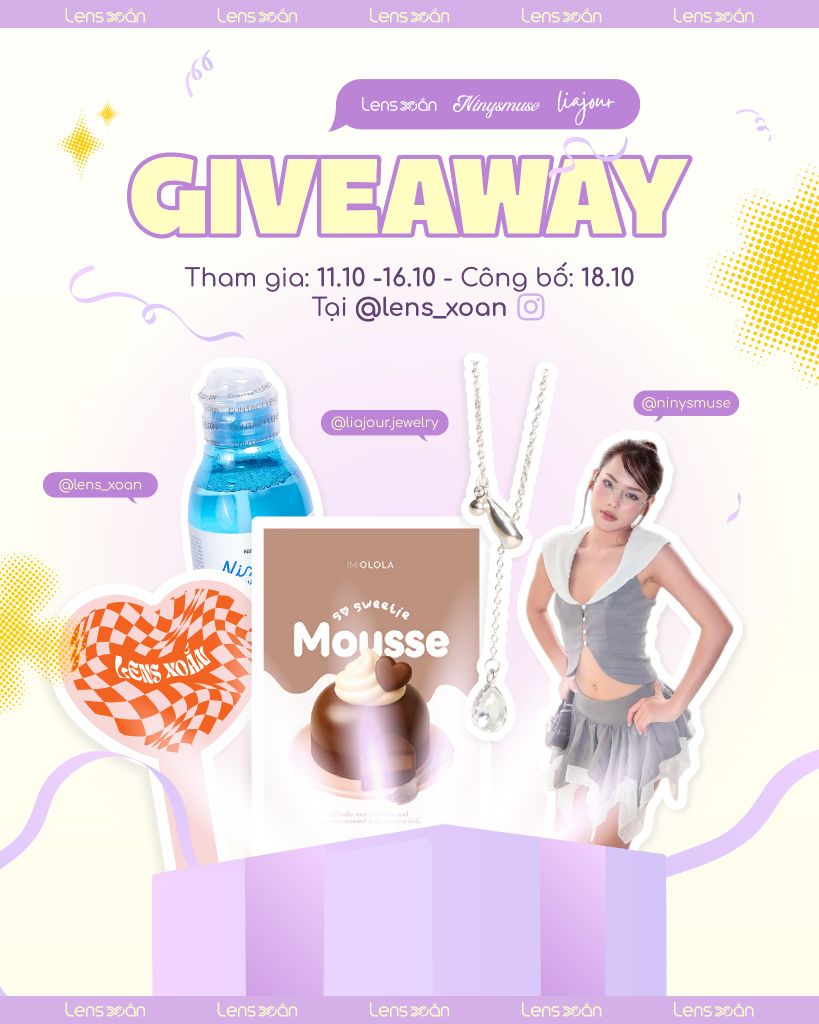 Giveaway 20/10 Lens Xoắn x Ninysmuse x Liajour Jewelry – Tháng của Nàng, Ngàn quà xinh