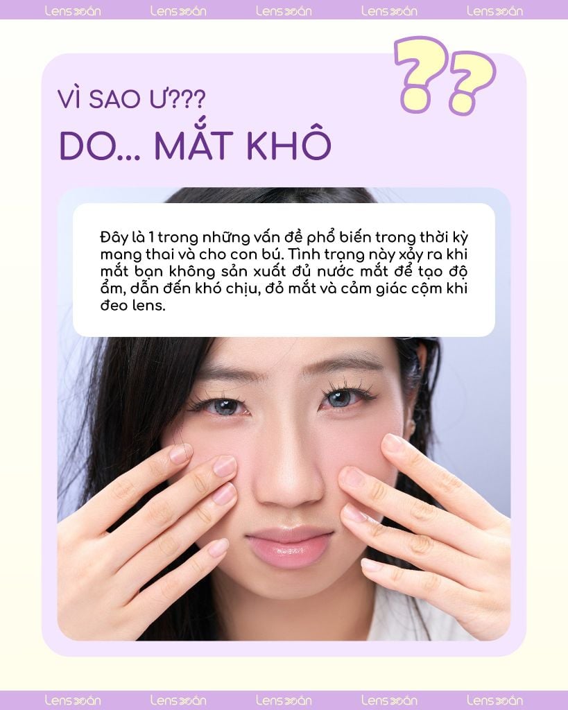 Lens cho mắt khô – An toàn cho mẹ bầu từ Lens Xoắn