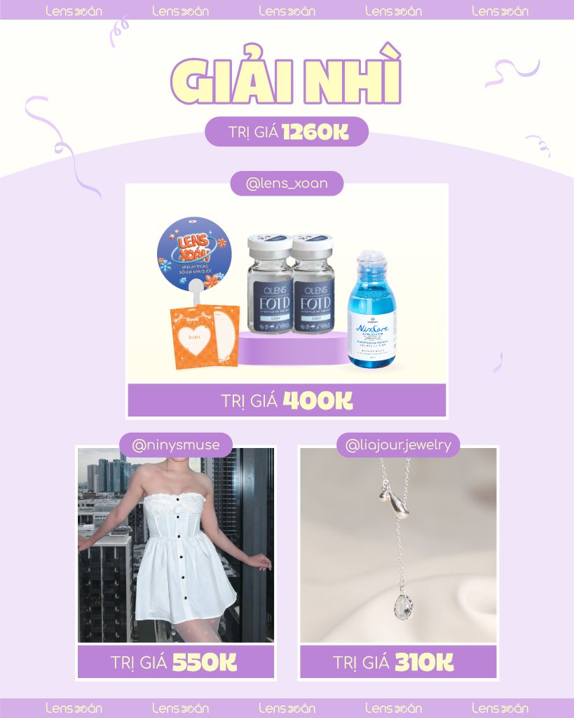 Giải Nhì Giveaway 20/10 – EOTD, Irisia Set và Vòng cổ Ariel