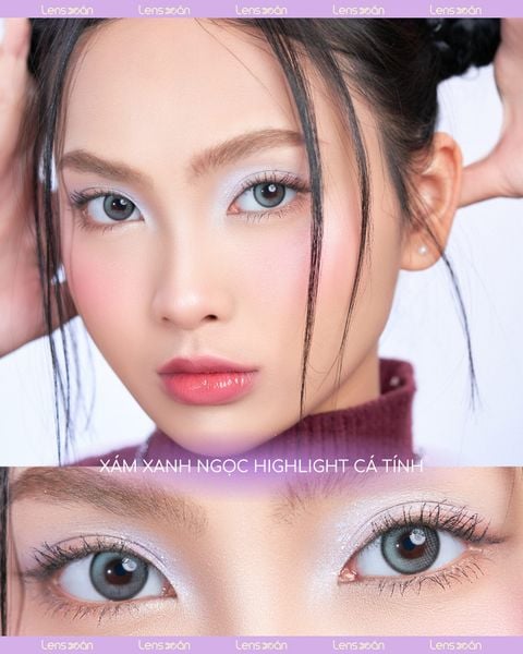 Lens Coco Mio Gray – Xám Xanh Ngọc Highlight Cá Tính tại Lens Xoắn