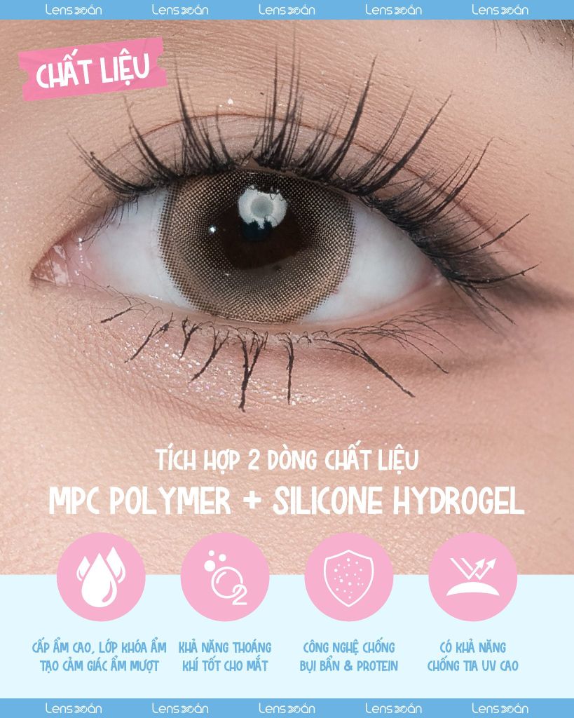 Modish Brown OLOLA – Lens nâu lạnh ánh khói tự nhiên, trong veo dễ đeo