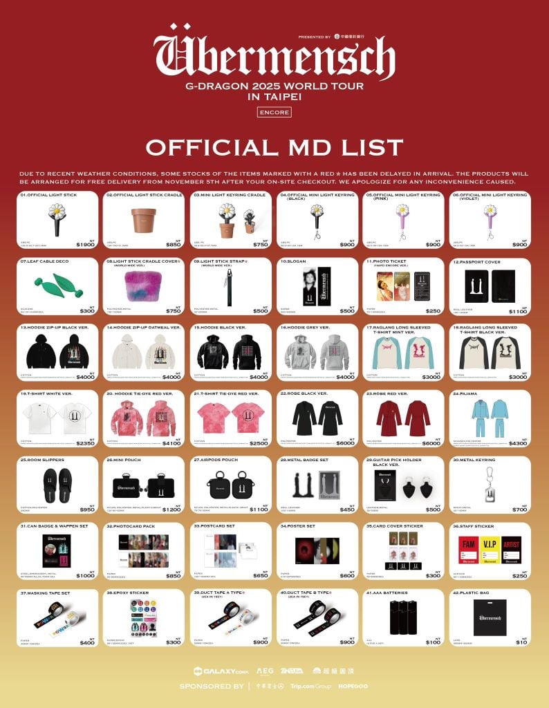 Timeline concert G-Dragon Übermensch Hà Nội 2025 – Update đầy đủ lịch đổi vòng và merchandise chính thức