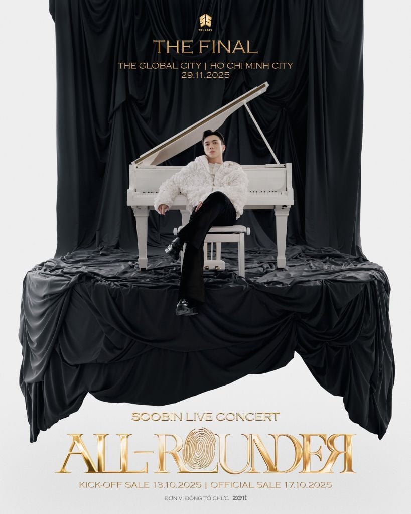 SOOBIN LIVE CONCERT: ALL-ROUNDER THE FINAL tại TP.HCM – Vé, sơ đồ, lịch diễn
