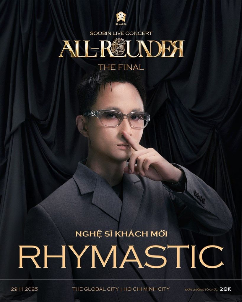 Rhymastic chính thức trở thành khách mời đầu tiên tại SOOBIN Live Concert: ALL-ROUNDER
