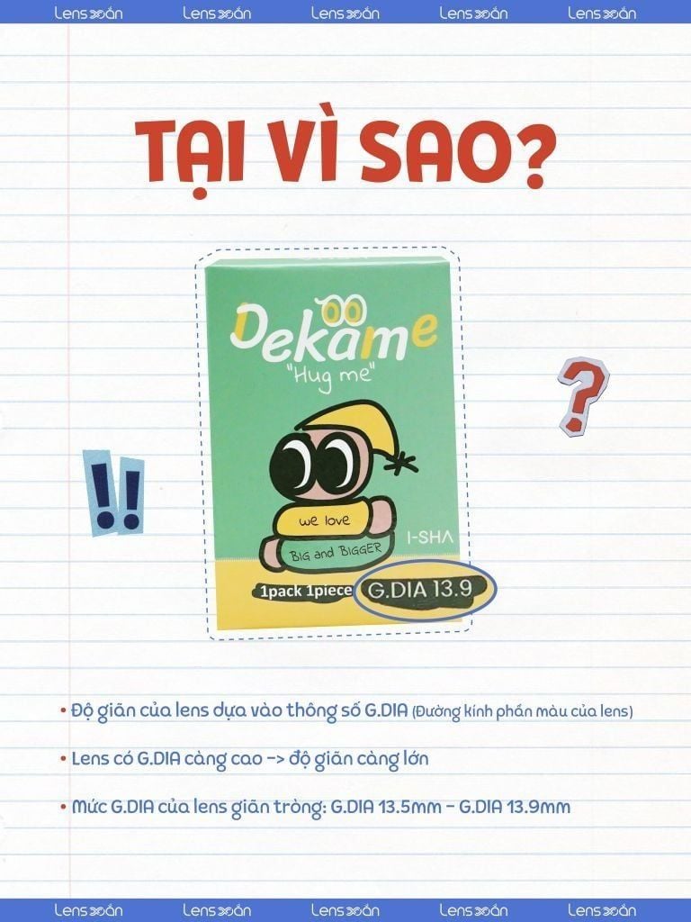 Cách chọn size lens mắt phù hợp – Phân biệt DIA và G.DIA chính xác