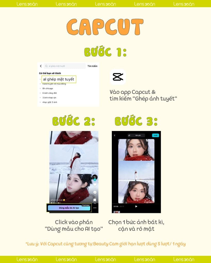 Kết quả video tuyết từ CapCut