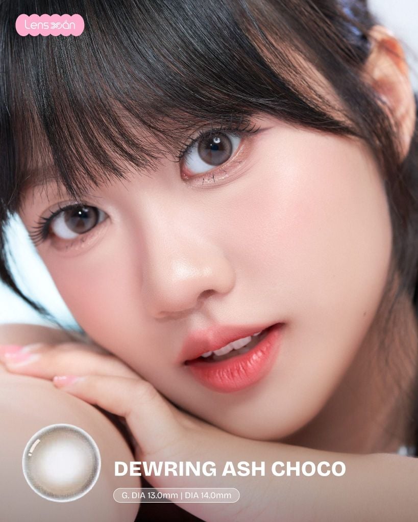 Dewring Ash Choco Olens lens nâu choco ánh khói tự nhiên