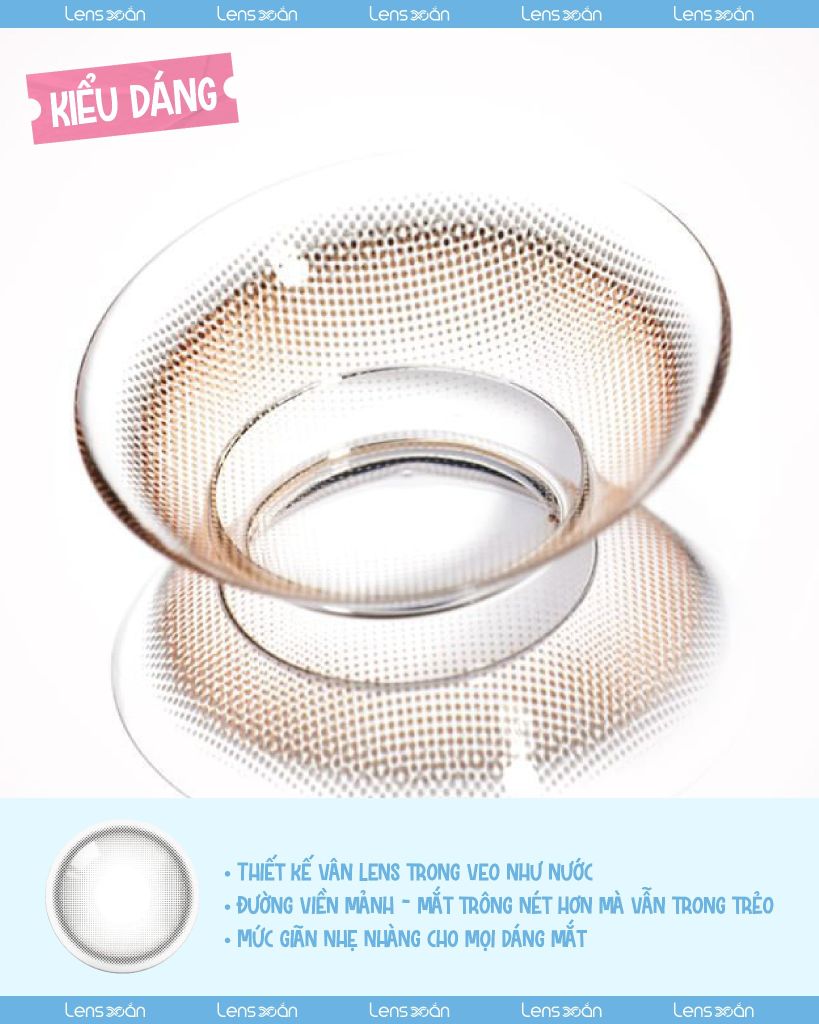 Modish Brown OLOLA – Lens nâu lạnh ánh khói tự nhiên, trong veo dễ đeo