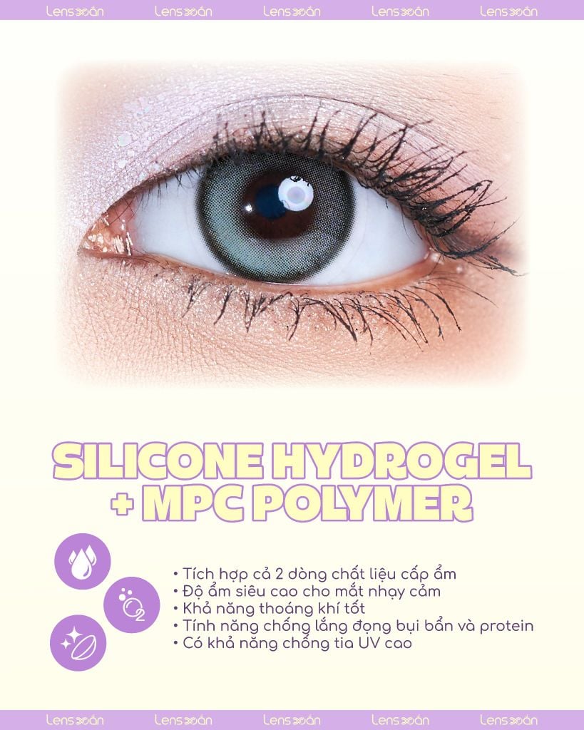 Lens Coco Mio Gray – Xám Xanh Ngọc Highlight Cá Tính tại Lens Xoắn