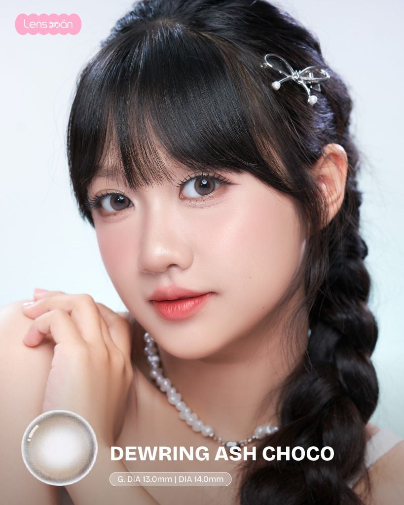 Dewring Ash Choco Olens lens nâu choco ánh khói tự nhiên