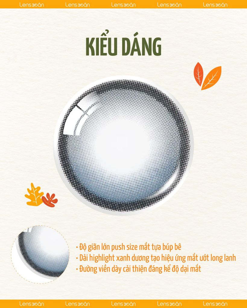 EOTD Blue OLENS – Ánh xanh thẫm huyền bí | Lens Xoắn