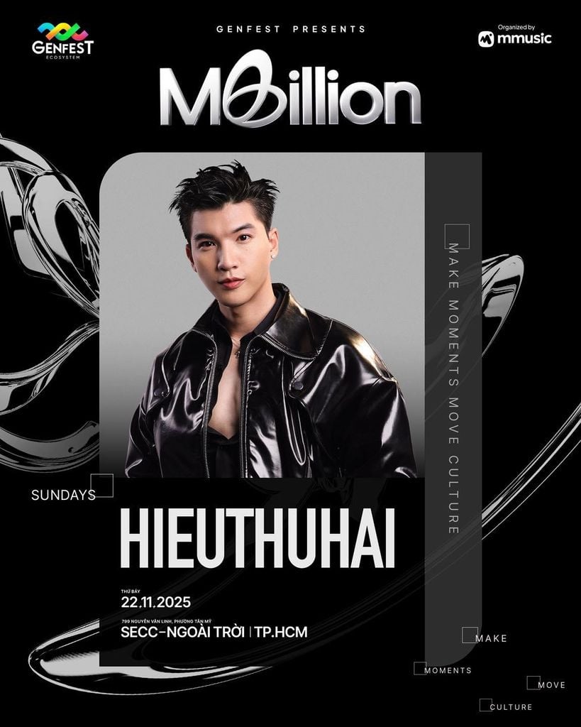 HIEUTHUHAI tại GENfest MBILLION 2025 – Triển lãm âm nhạc & sân khấu 45 phút