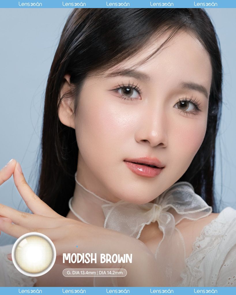 Modish Brown OLOLA – Lens nâu lạnh ánh khói tự nhiên, trong veo dễ đeo
