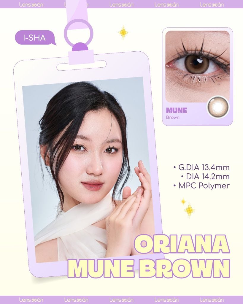 Lens Oriana Mune Brown – Nâu ánh sáng tự nhiên cho kỉ yếu từ Lens Xoắn