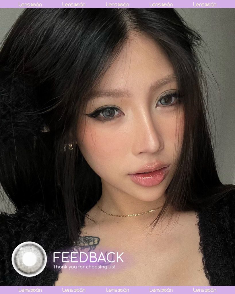 Lens Coco Mio Gray – Xám Xanh Ngọc Highlight Cá Tính tại Lens Xoắn