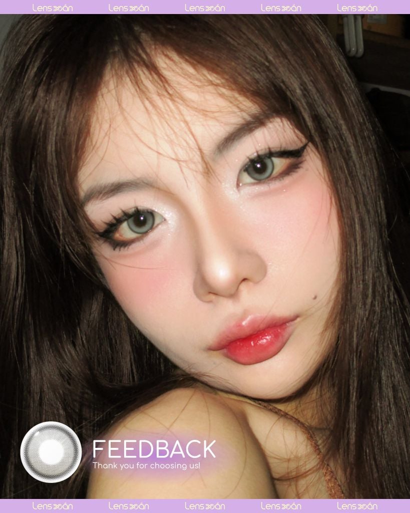 Lens Coco Mio Gray – Xám Xanh Ngọc Highlight Cá Tính tại Lens Xoắn