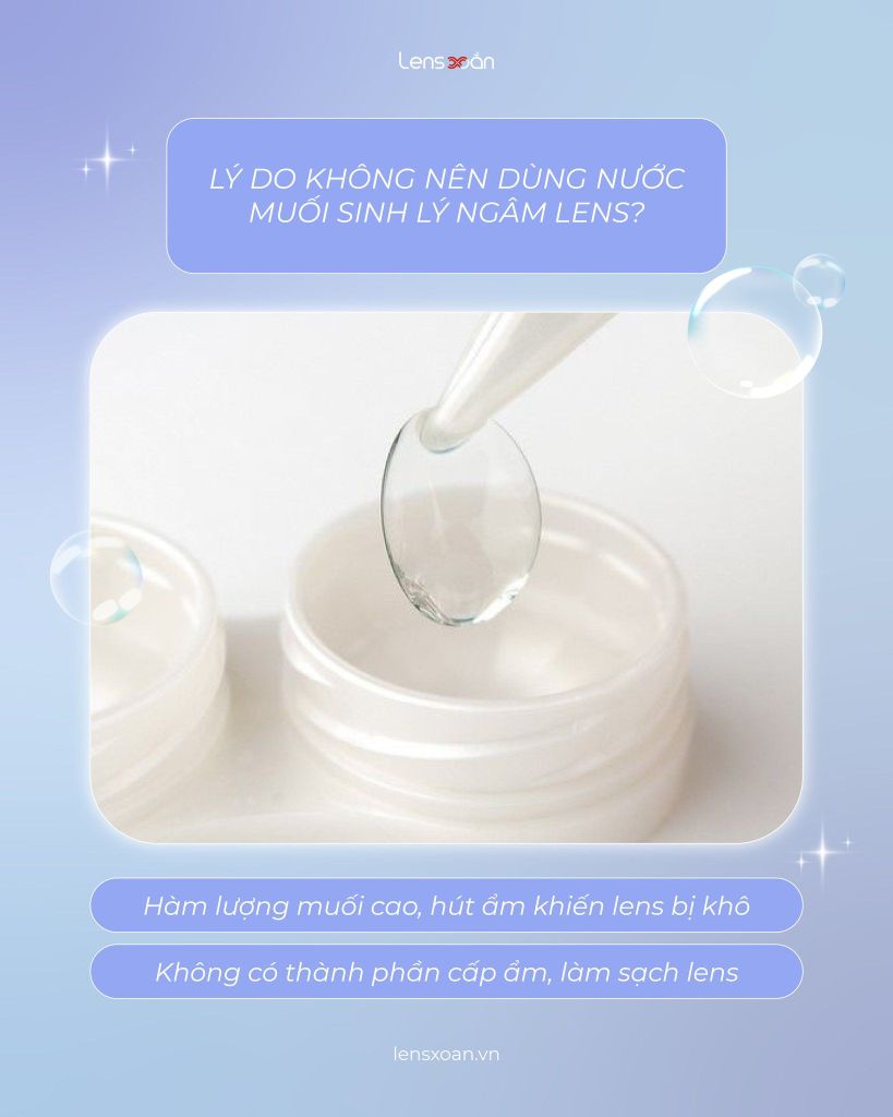 Ngâm lens bằng Nước Muối Sinh Lý Có Đúng Cách? – Lens Xoắn
