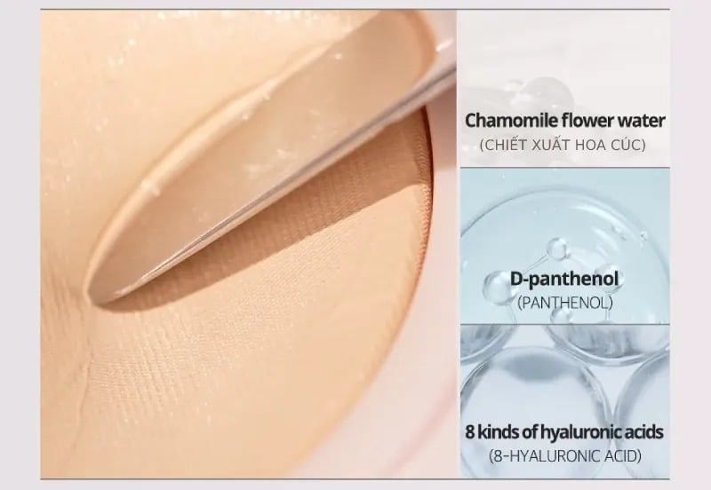 Clio Kill Cover Mesh Glow Cushion – Thành phần dưỡng ẩm vượt trội