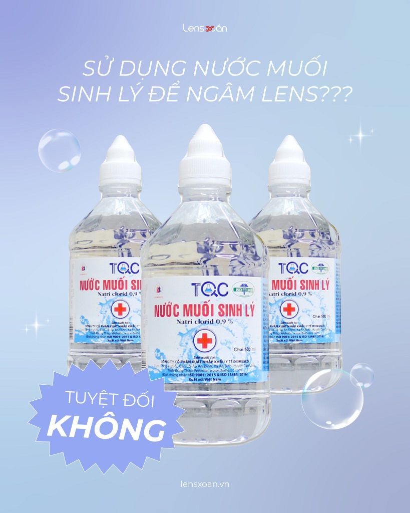 Ngâm lens bằng Nước Muối Sinh Lý Có Đúng Cách? – Lens Xoắn