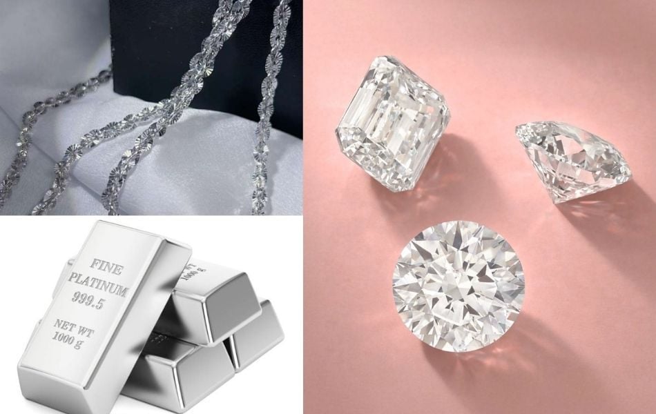 sự khác biệt giữa bạch kim và kim cương