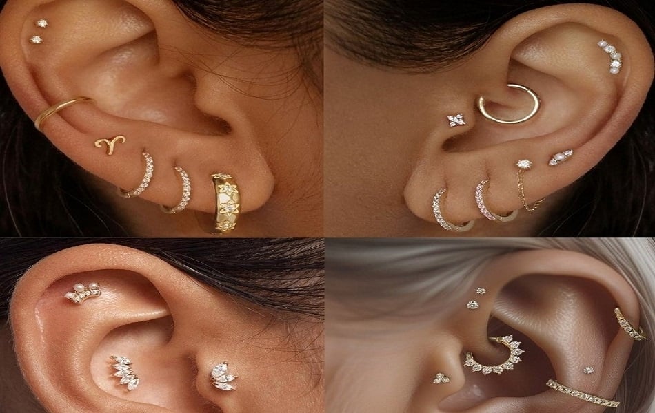 mức độ đau của các vị trí xỏ khuyên