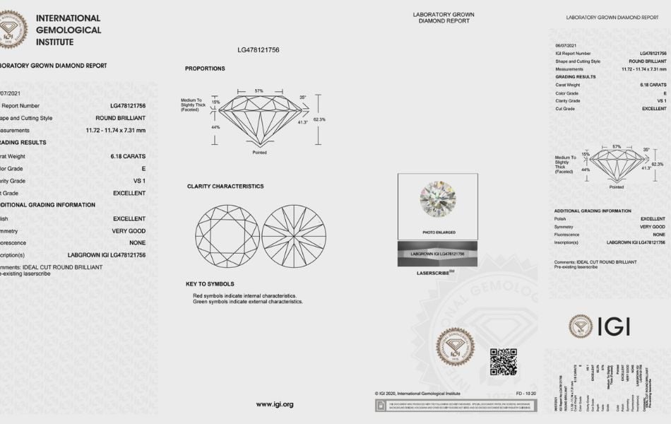 Tiêu chuẩn đánh giá kim cương trong IGI Diamond Certification