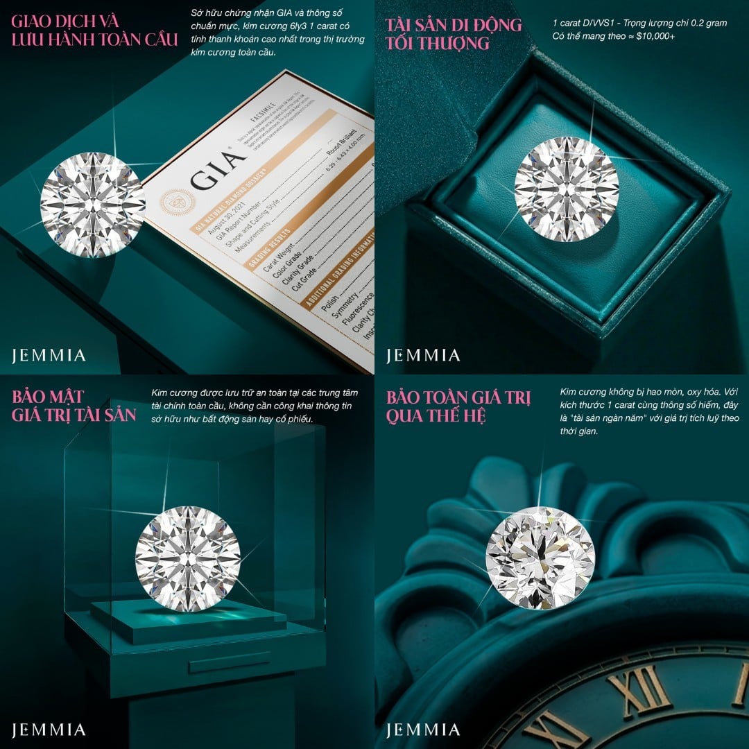 Tại sao kim cương tròn 1 carat 6ly3 lại là tài sản chiến lược của giới tinh hoa
