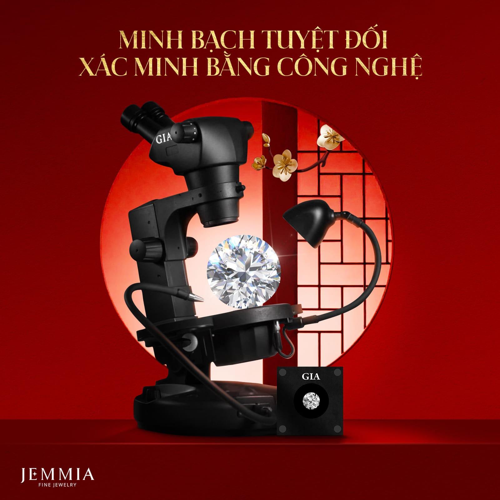 Vượng Khí được bảo chứng bằng công nghệ kiểm định hiện đại GIA