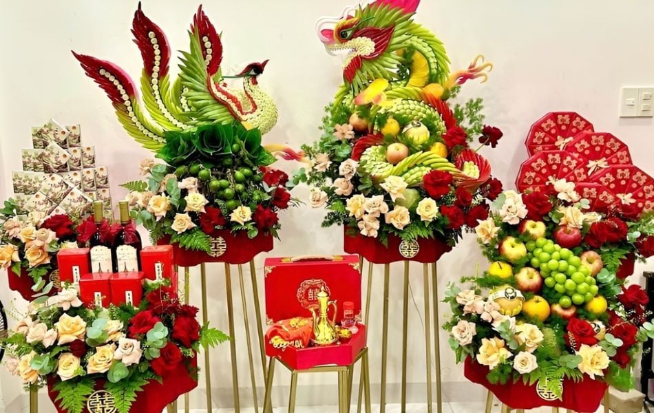 Mâm sính lễ trái cây