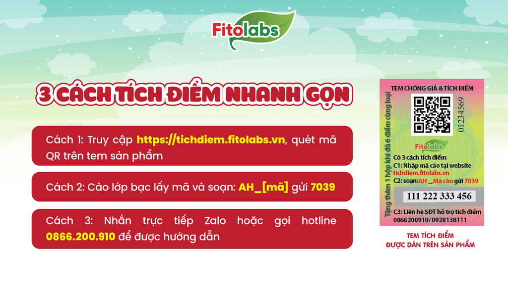 cách tích điểm sản phẩm fitolabs