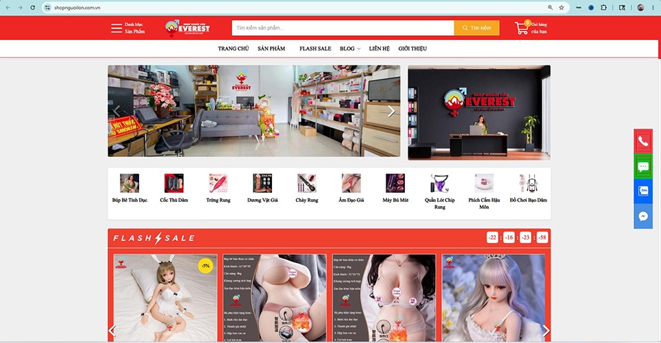 Danh mục sản phẩm đa dạng gì cũng có tại Shop Everest