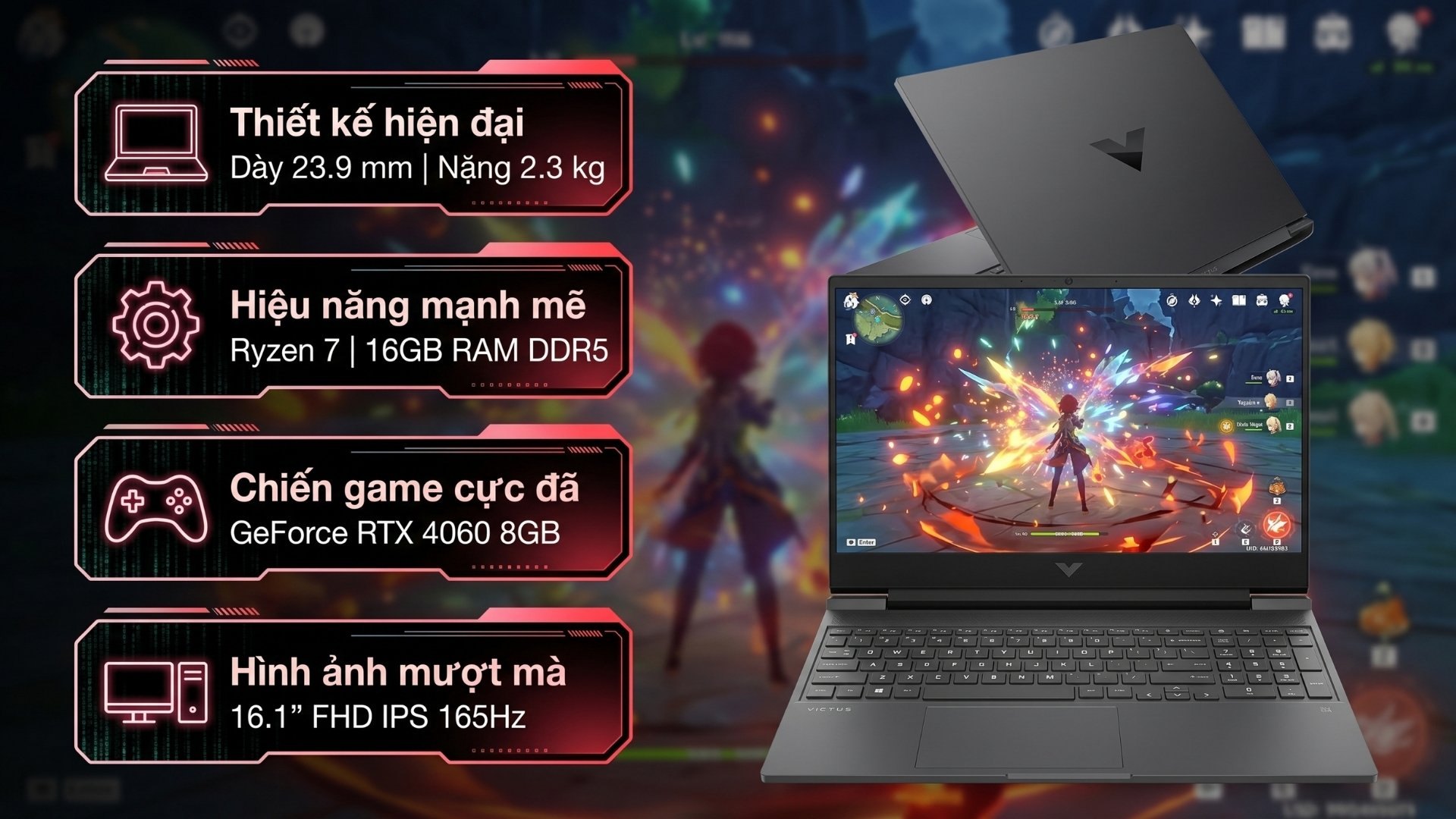 Top 5 Laptop Gaming 30 Triệu Đáng Đầu Tư Nhất 2026 – HP Victus 16 16-S1142AX