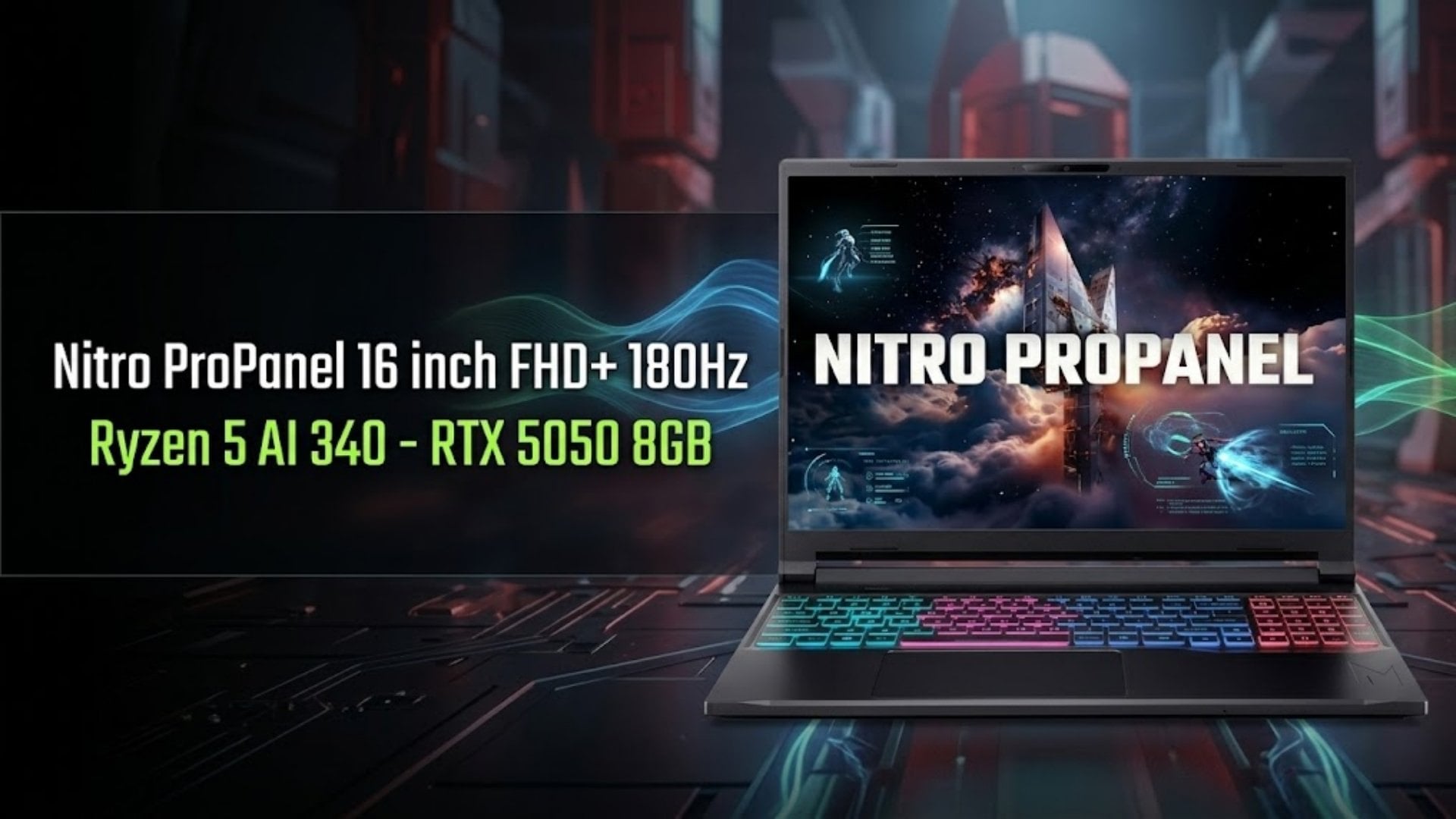 Laptop gaming AI Acer Nitro ProPanel ANV16S-61-R0B8 - Đỉnh cao hiển thị chuẩn 180Hz cho game thủ chuyên nghiệp