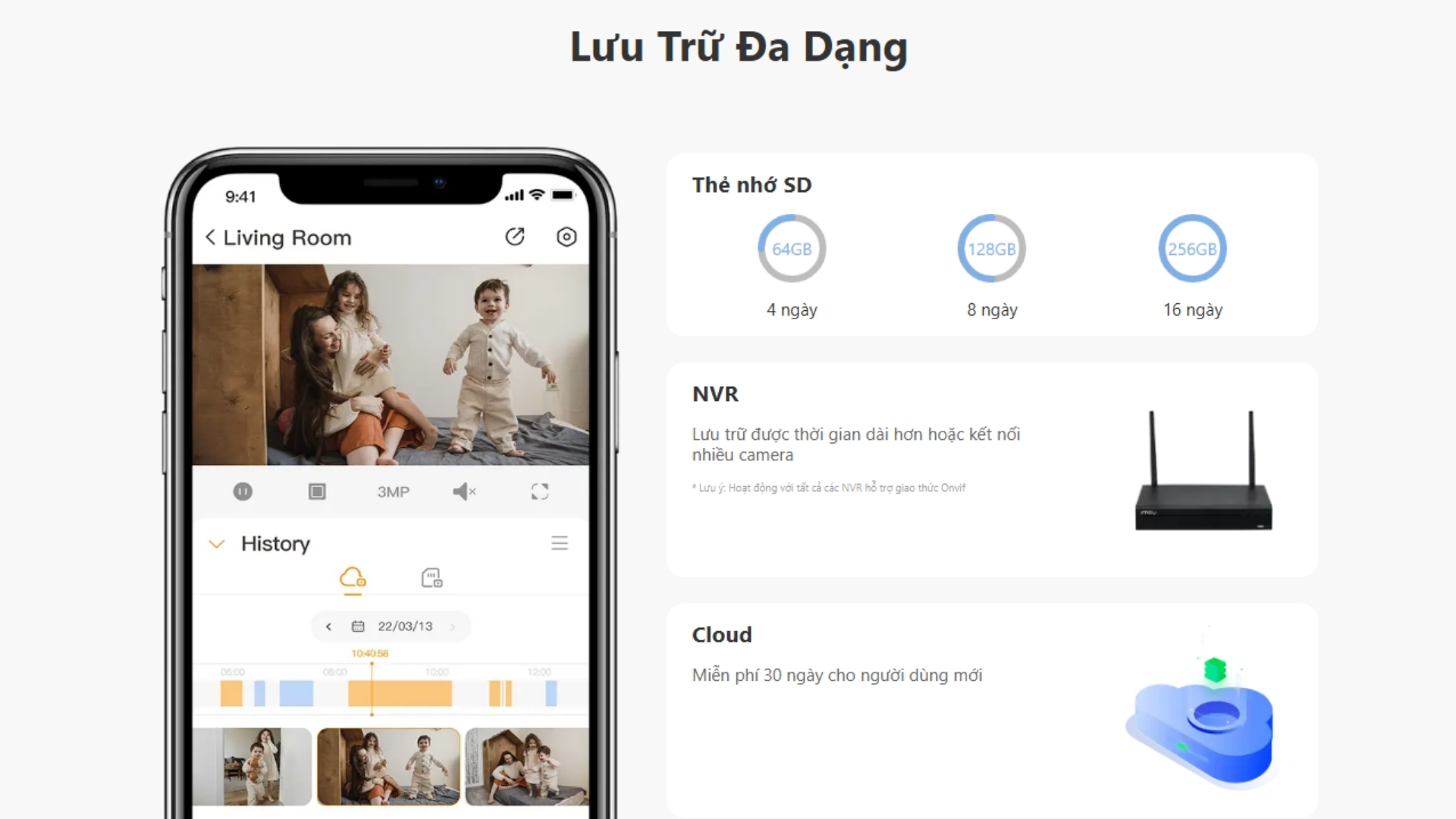 Camera WiFi 360 Độ 6MP Imou Ranger Dual - Quản lý các thiết lập bộ nhớ