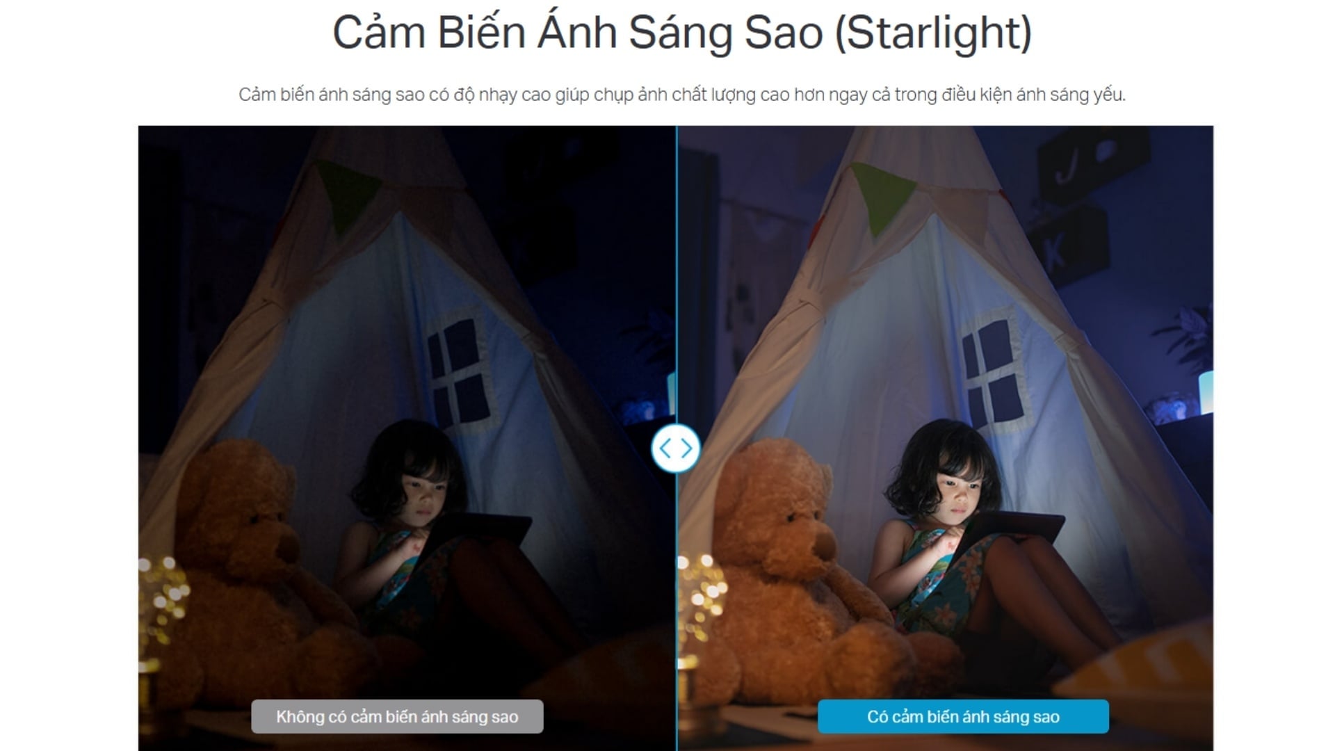 Camera AI WiFi 360 Độ 4MP TP-Link Tapo C225 - cảm biến ánh sáng sao