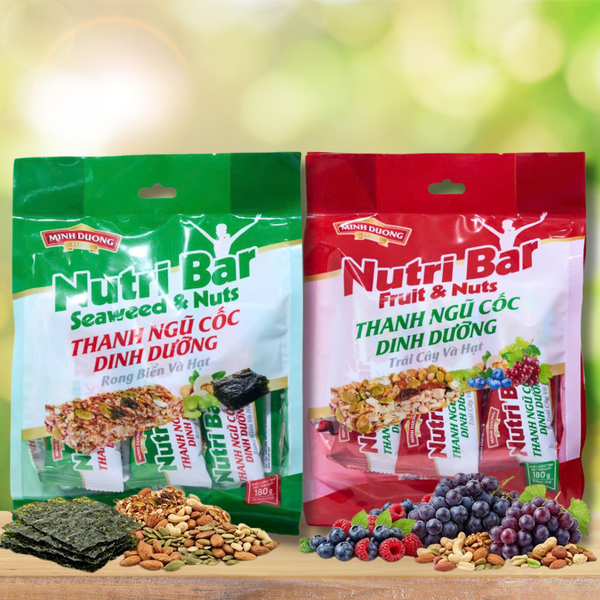 Thanh dinh dưỡng trái cây và rong biển Nutribar MD Food
