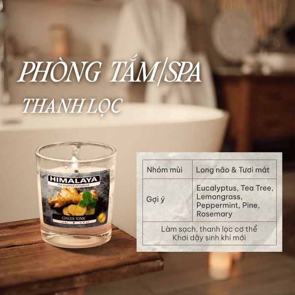 cách chọn mùi hương cho phòng tắm, spa