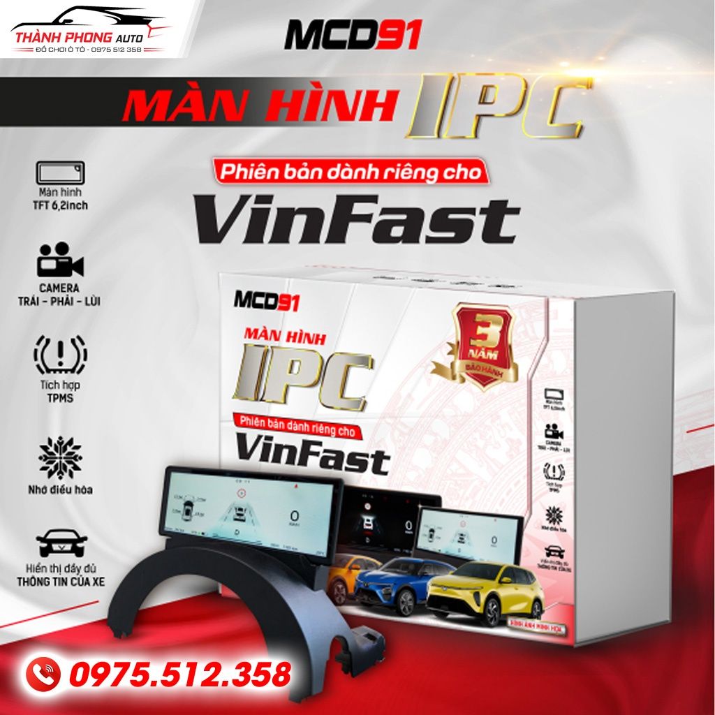 màn hình hiển thị IPC cho vinfast limo green