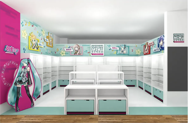 Nội thất dự kiến của Hatsune Miku Store Harajuku Tokyu Plaza Omotesando