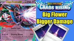 Mega Floette ex ME04 Chaos Rising - Big Flower Bigger Damage artwork và hiệu ứng