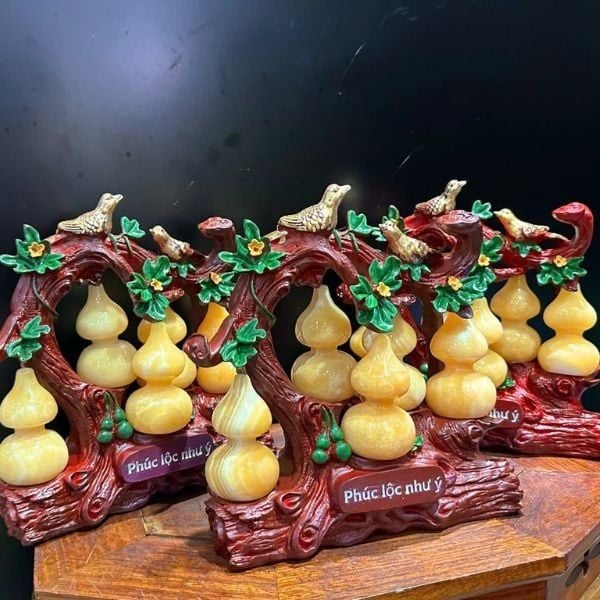 Hồ Lô Ngũ Phúc Bằng Đá