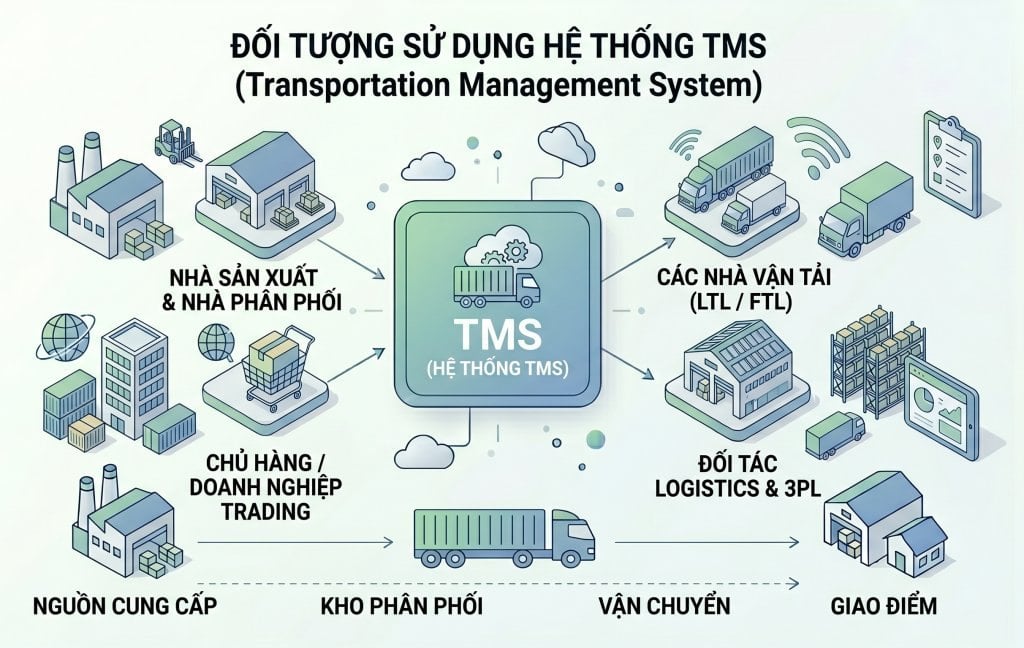 Đối tượng nên cân nhắc dùng hệ thống quản lý vận tải TMS