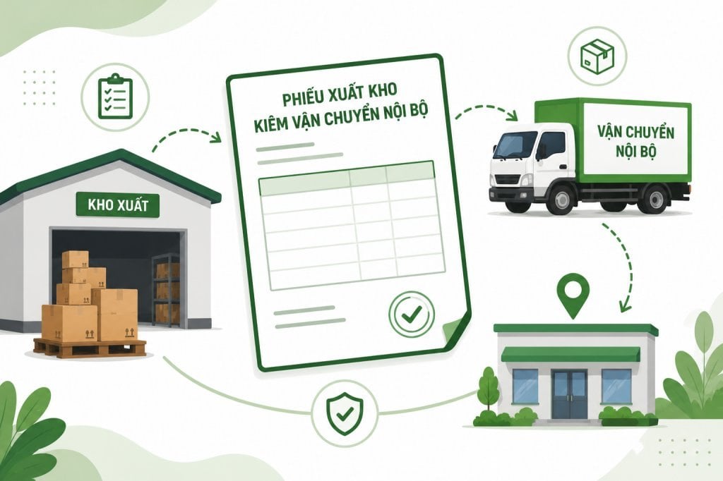 Phiếu xuất kho nội bộ là chứng từ lưu thông hàng hóa hợp pháp