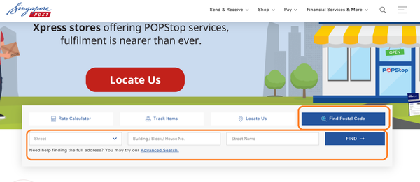 Tra cứu mã ZIP Sing