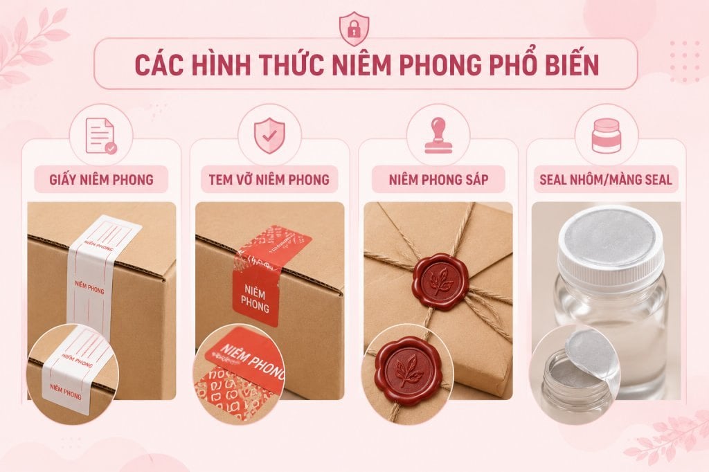 Các hình thức niêm phong phổ biến hiện nay