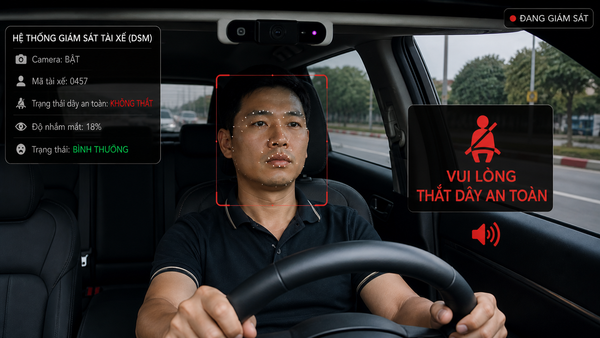 Camera DSM cảnh báo không thắt dây an toàn
